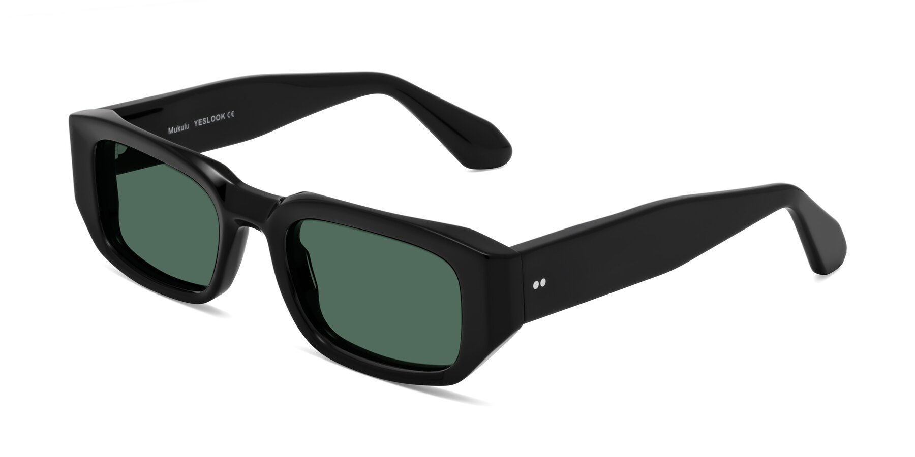 Angle of Mukulu in Black with Green Polarized Lenses