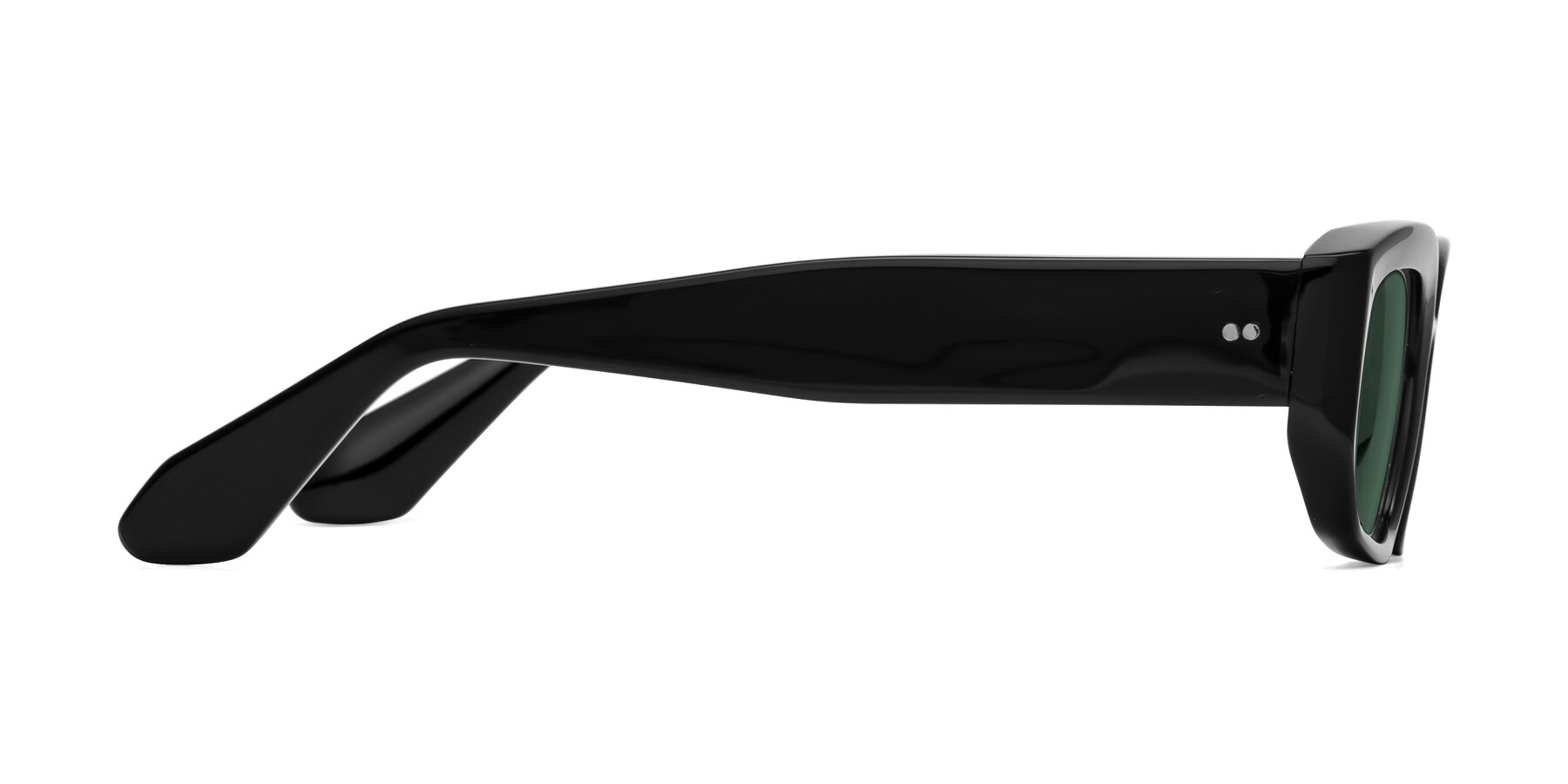 Side of Mukulu in Black with Green Polarized Lenses