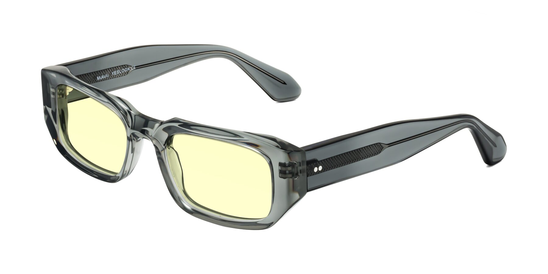 Angle of Mukulu in Transparent Gray with Light Yellow Tinted Lenses