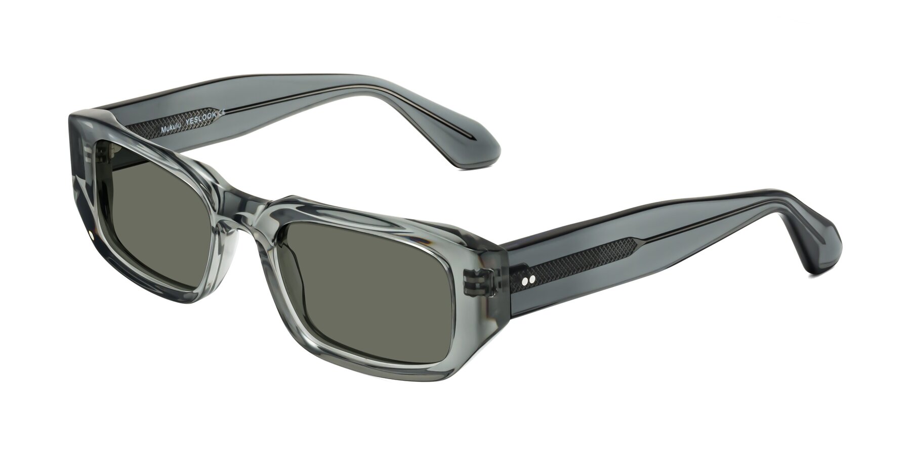 Angle of Mukulu in Transparent Gray with Gray Polarized Lenses