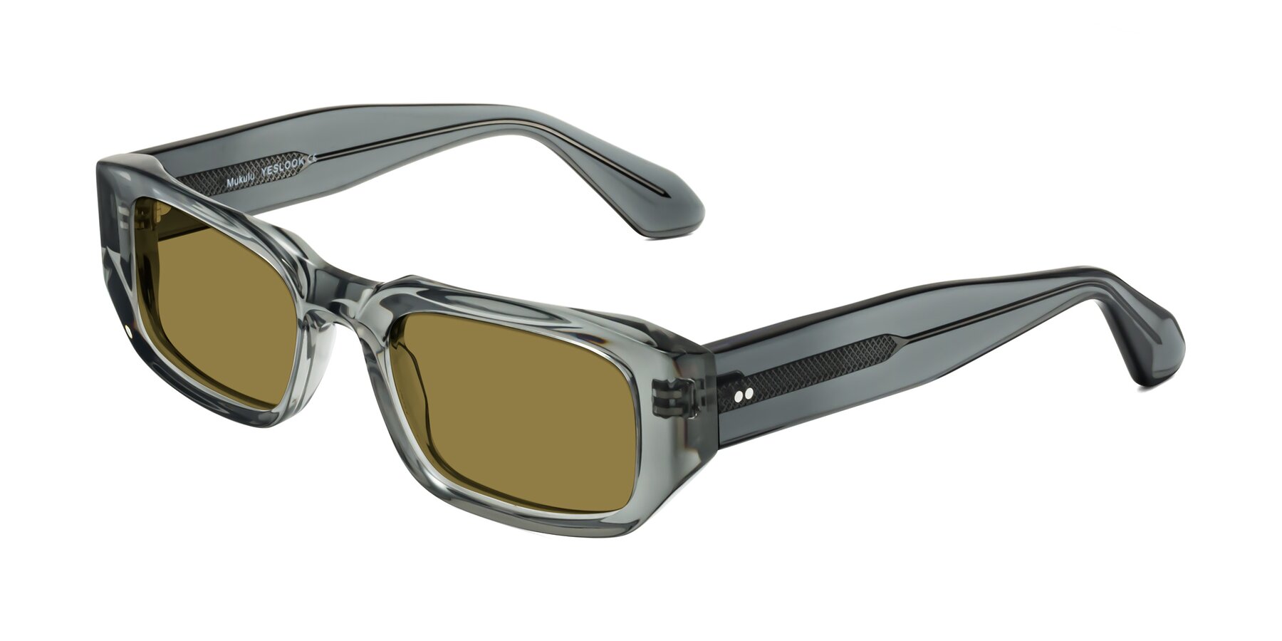 Angle of Mukulu in Transparent Gray with Brown Polarized Lenses