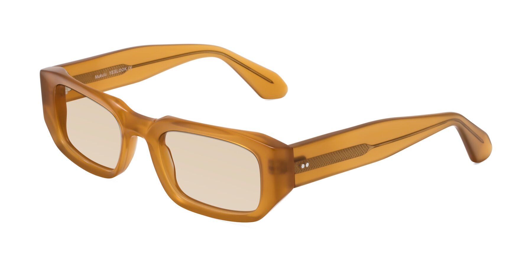 Angle of Mukulu in Honey with Light Brown Tinted Lenses