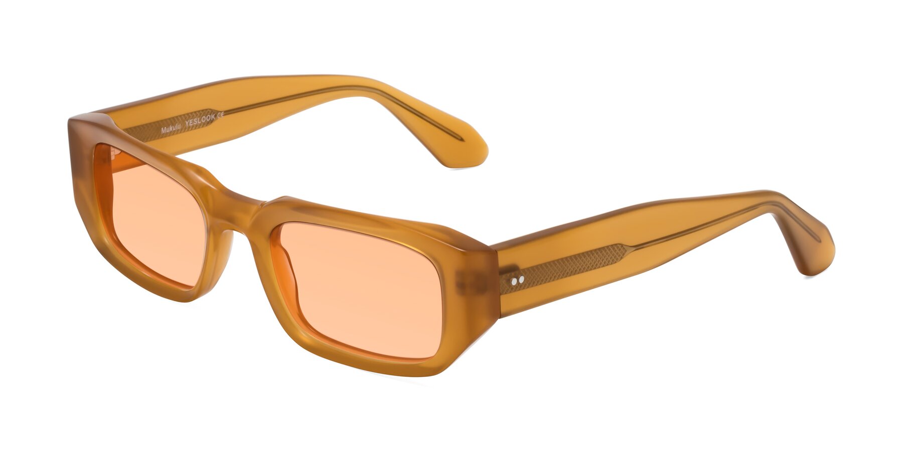 Angle of Mukulu in Honey with Light Orange Tinted Lenses