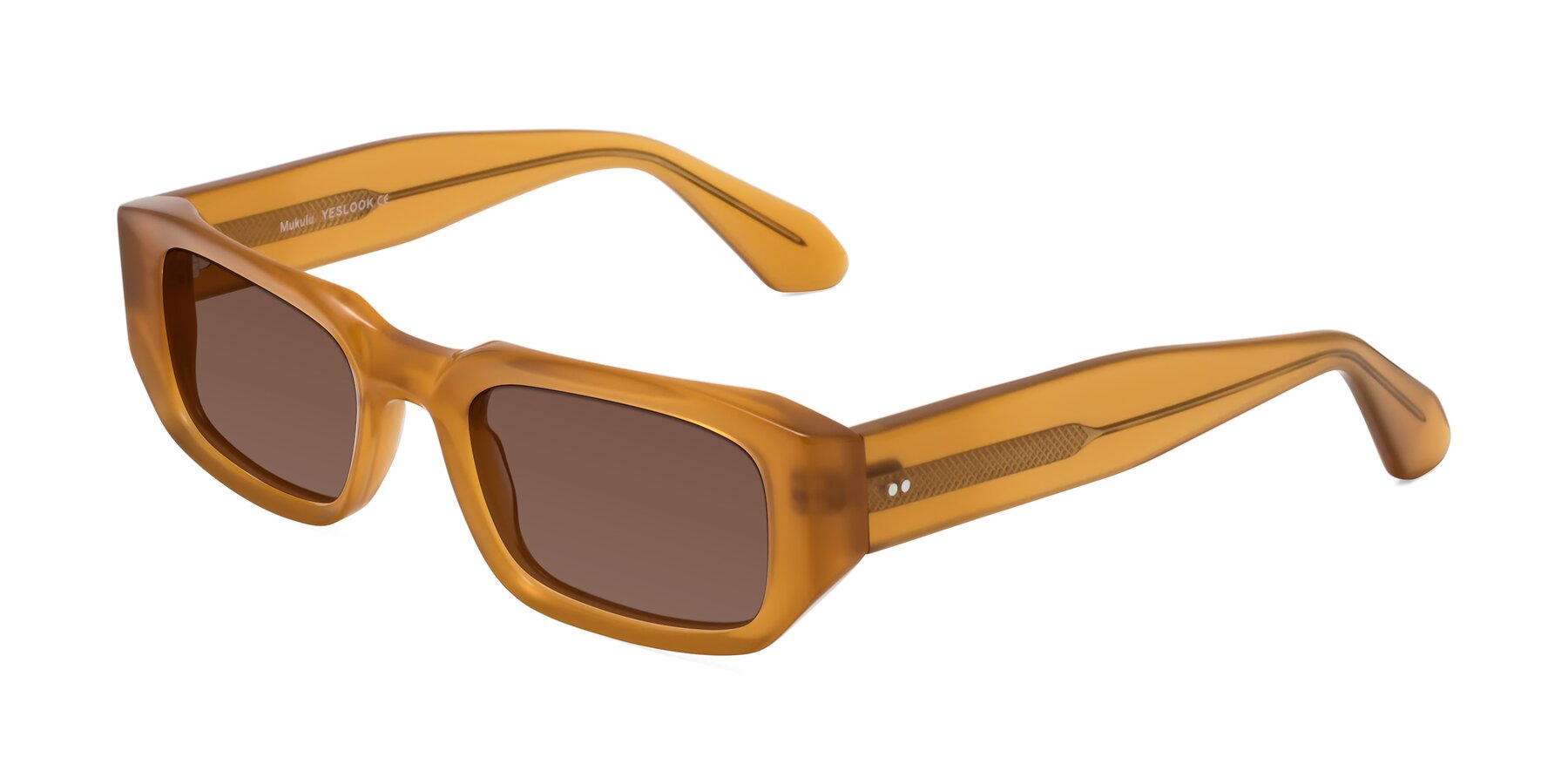 Angle of Mukulu in Honey with Brown Tinted Lenses