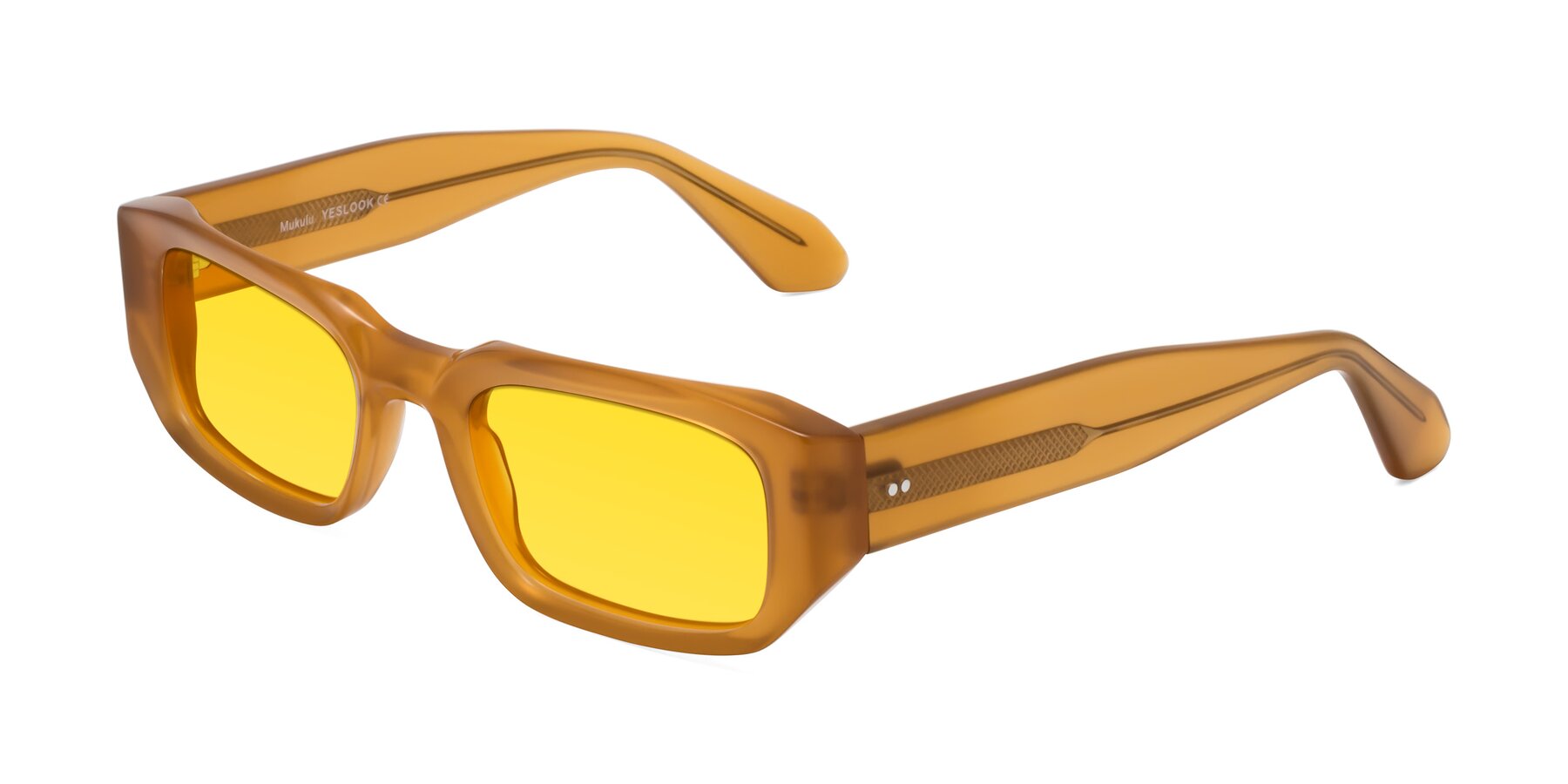 Angle of Mukulu in Honey with Yellow Tinted Lenses