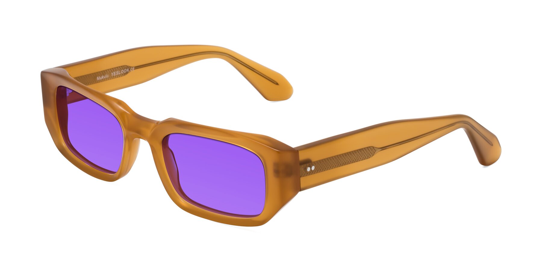 Angle of Mukulu in Honey with Purple Tinted Lenses