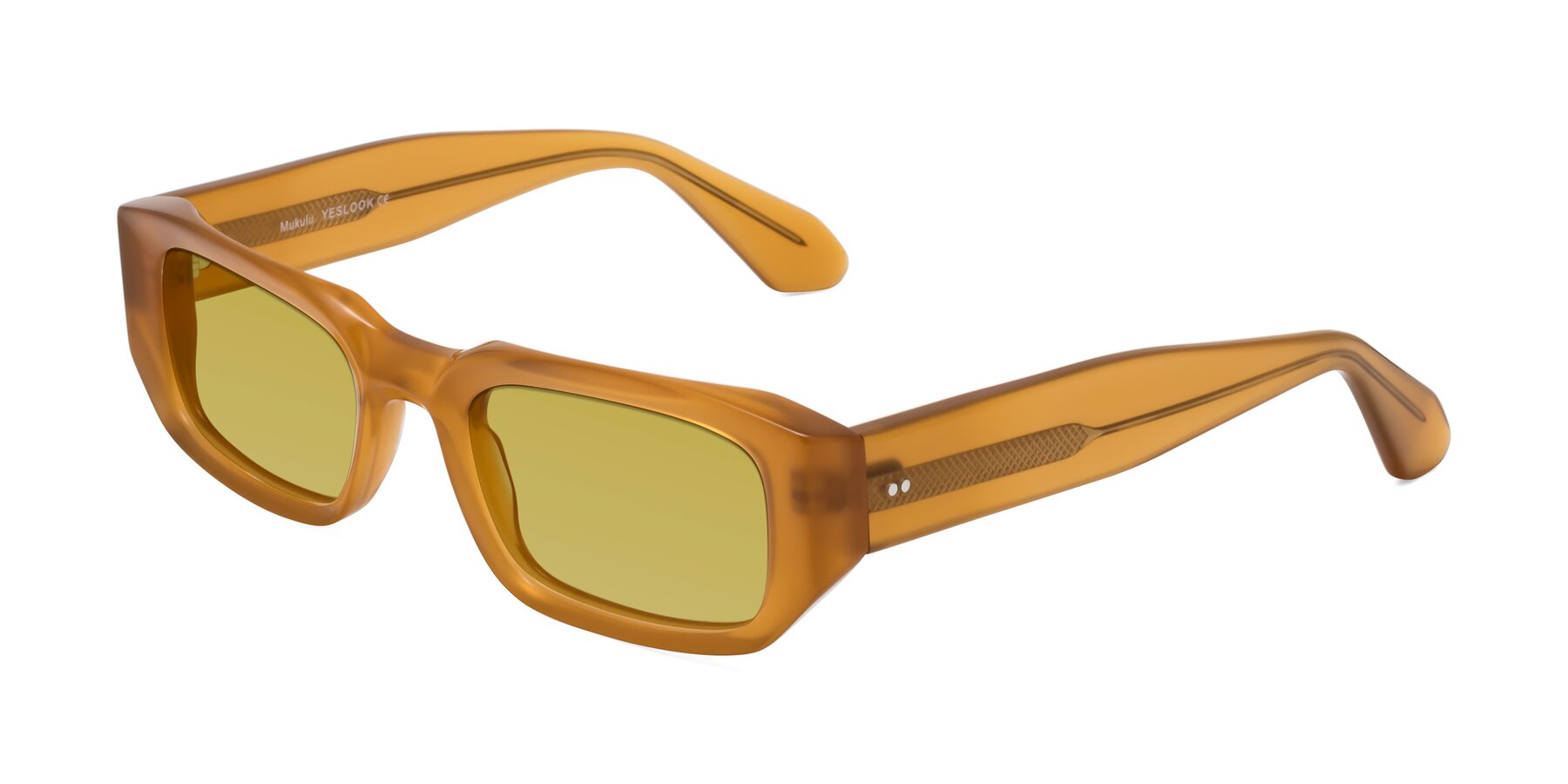 Angle of Mukulu in Honey with Champagne Tinted Lenses