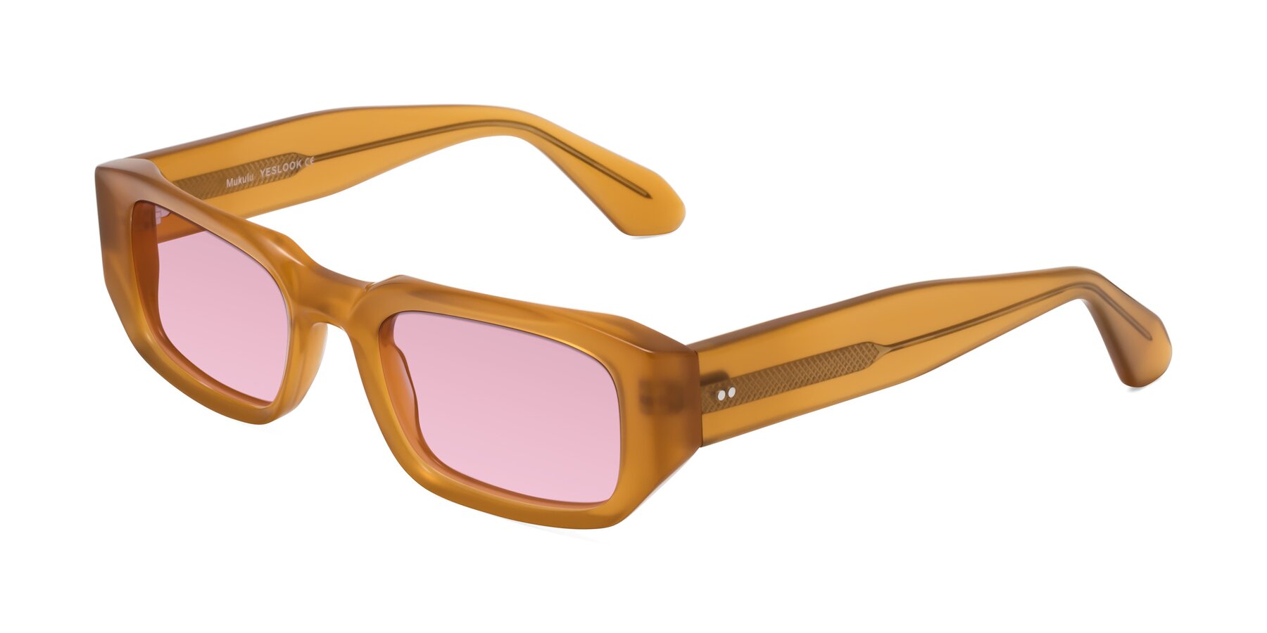 Angle of Mukulu in Honey with Light Wine Tinted Lenses