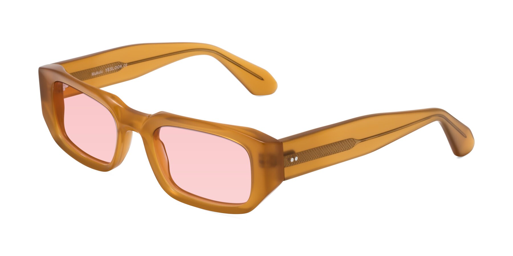 Angle of Mukulu in Honey with Light Garnet Tinted Lenses