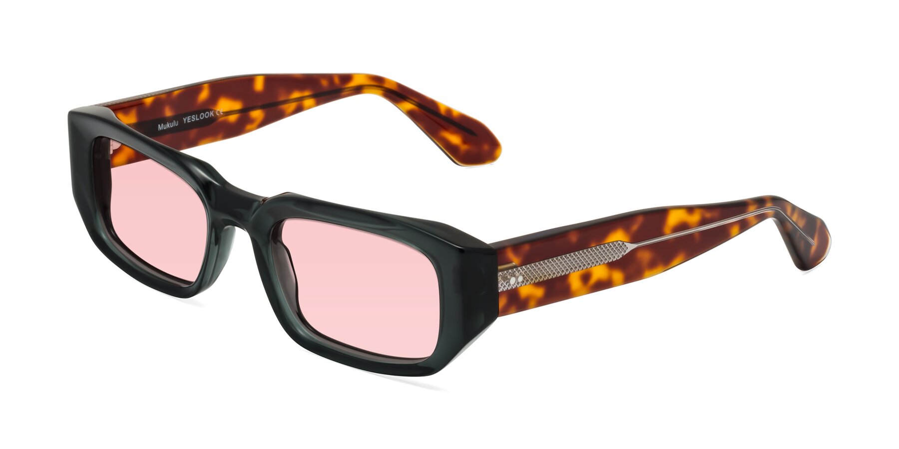 Angle of Mukulu in Dark Slate Gray/Tortoise with Light Garnet Tinted Lenses