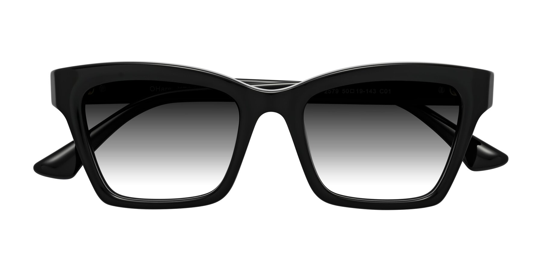 Folded Front of OHare in Black with Gray Gradient Lenses
