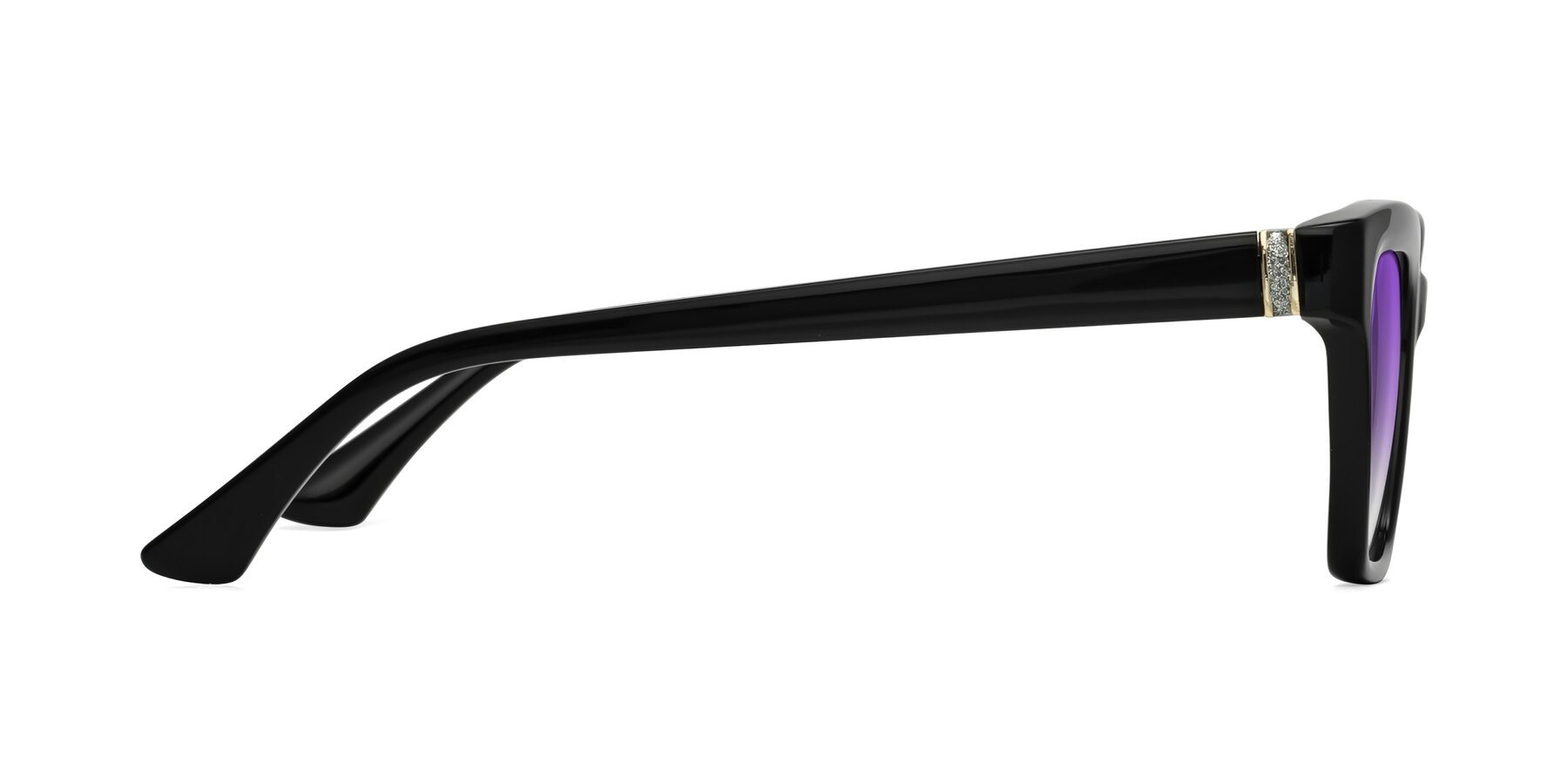 Side of OHare in Black with Purple Gradient Lenses
