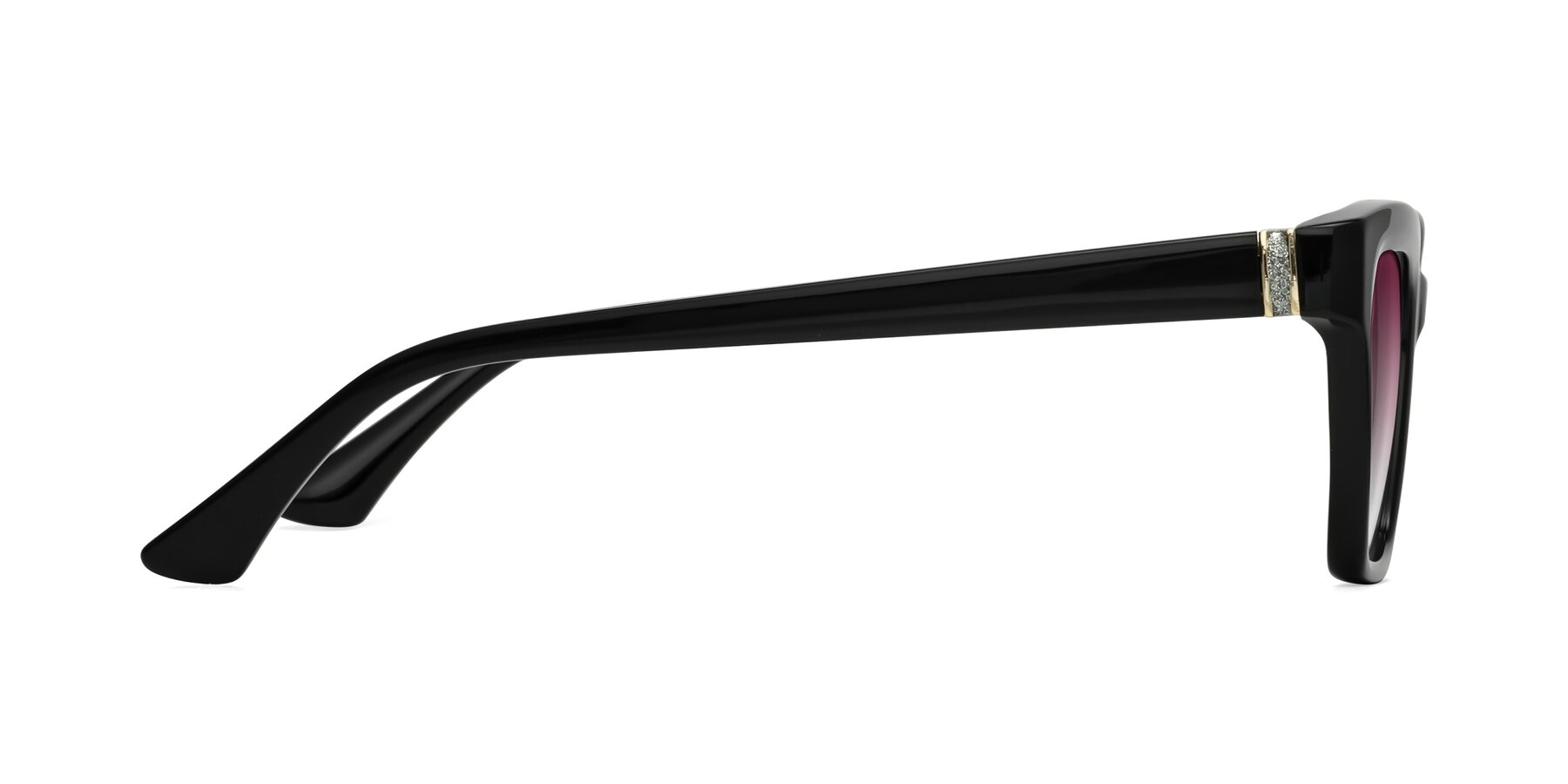 Side of OHare in Black with Wine Gradient Lenses