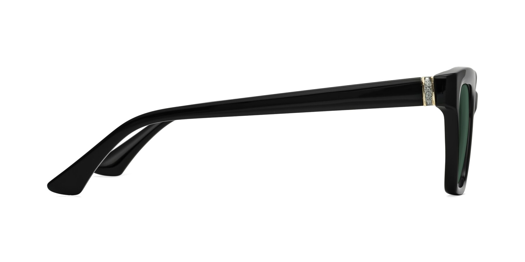 Side of OHare in Black with Green Polarized Lenses