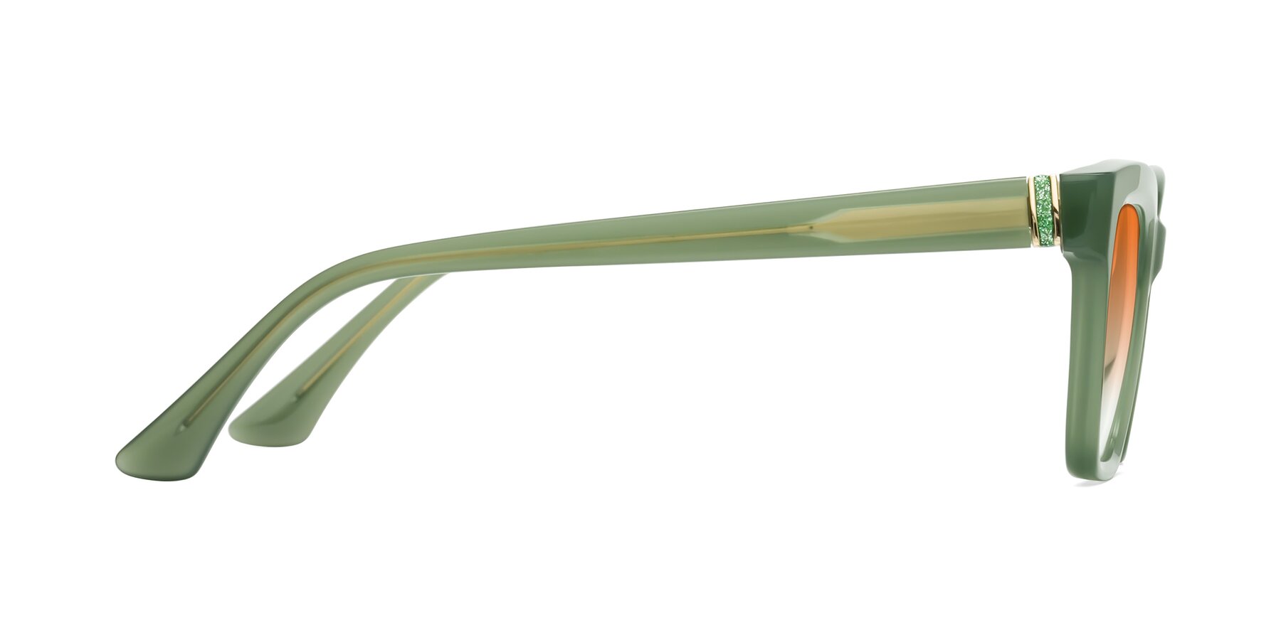 Side of OHare in Sage Green with Orange Gradient Lenses