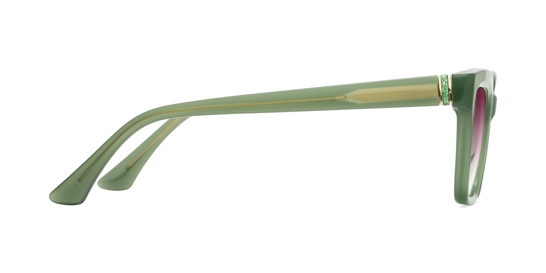 Side of OHare in Sage Green with Wine Gradient Lenses