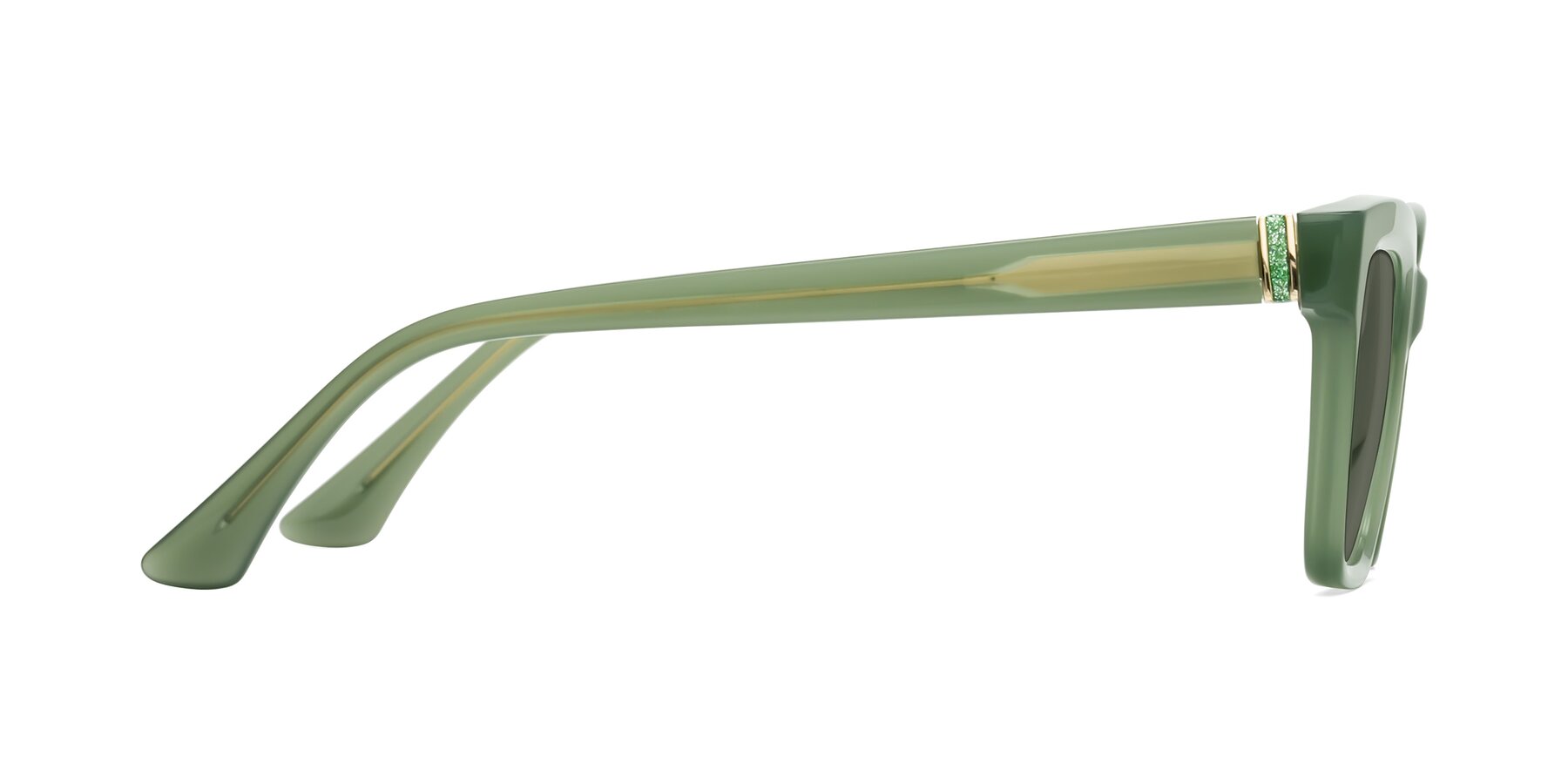 Side of OHare in Sage Green with Gray Polarized Lenses