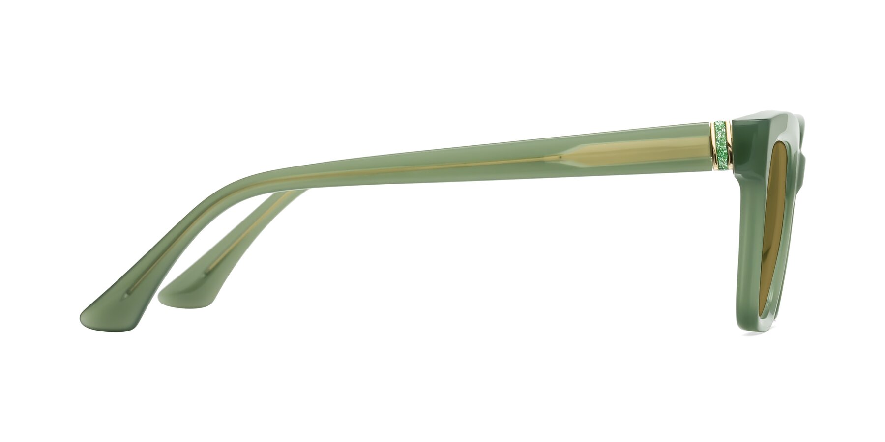 Side of OHare in Sage Green with Brown Polarized Lenses