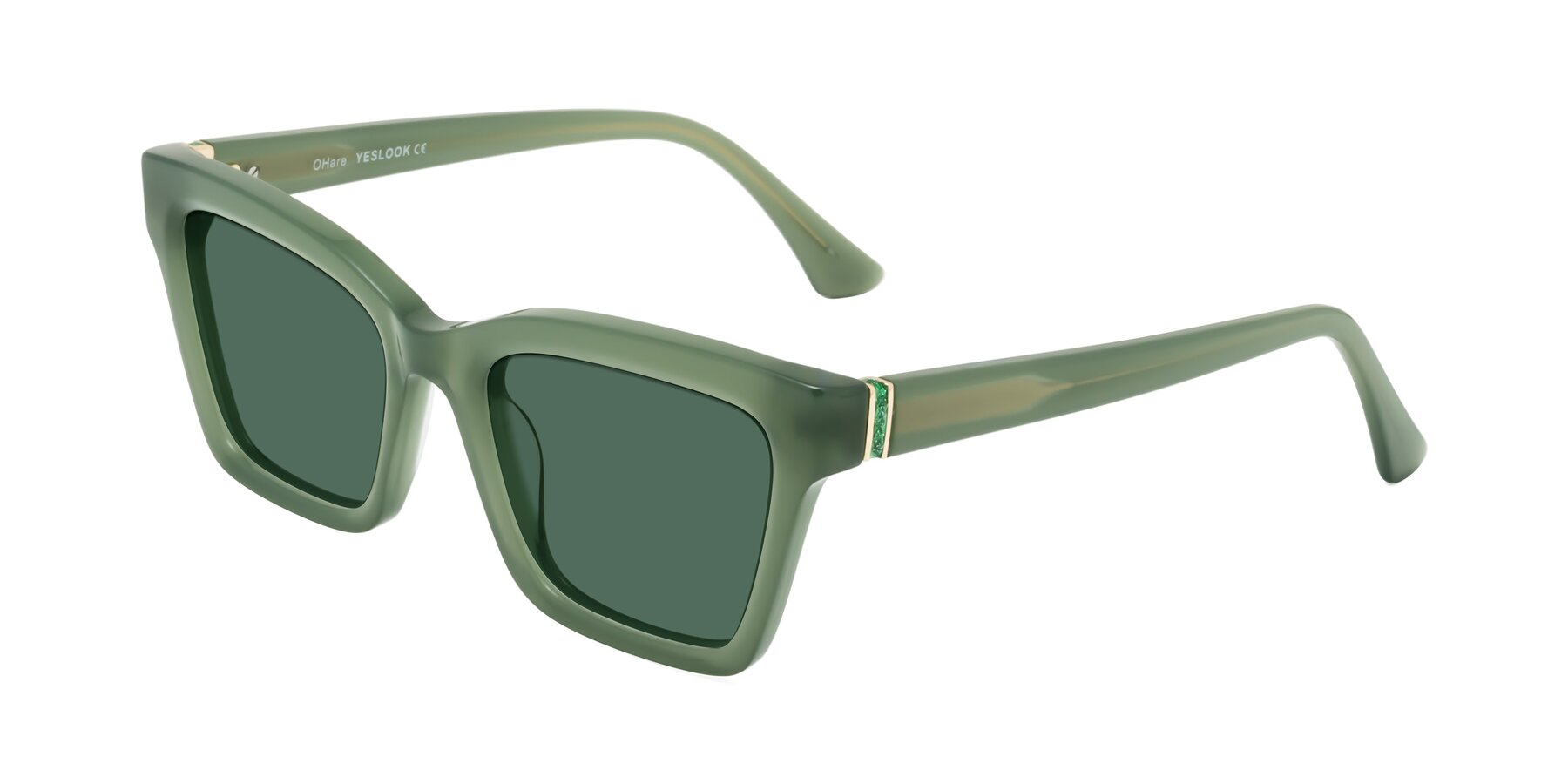Angle of OHare in Sage Green with Green Polarized Lenses