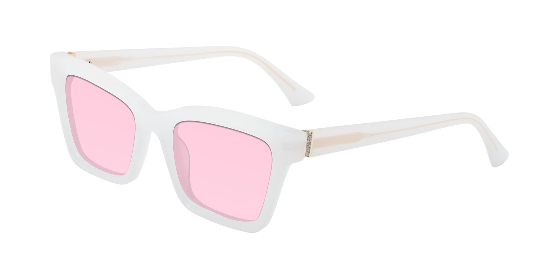 Angle of OHare in Snow White with Light Pink Tinted Lenses