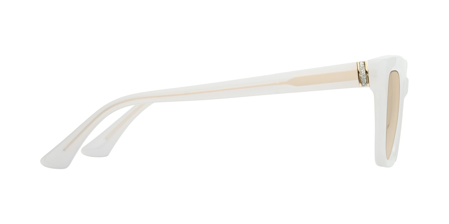 Side of OHare in Snow White with Light Brown Tinted Lenses