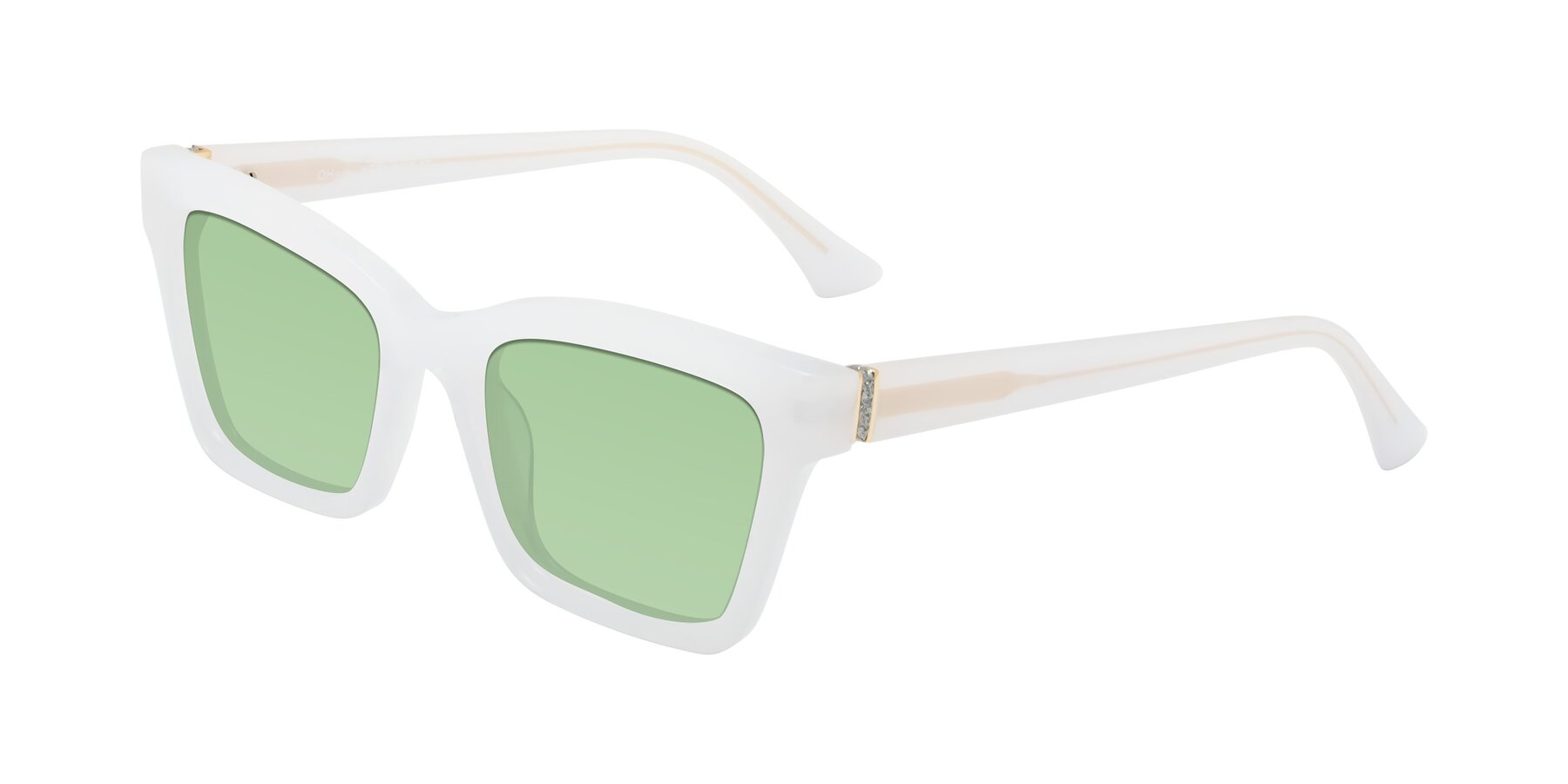 Angle of OHare in Snow White with Medium Green Tinted Lenses