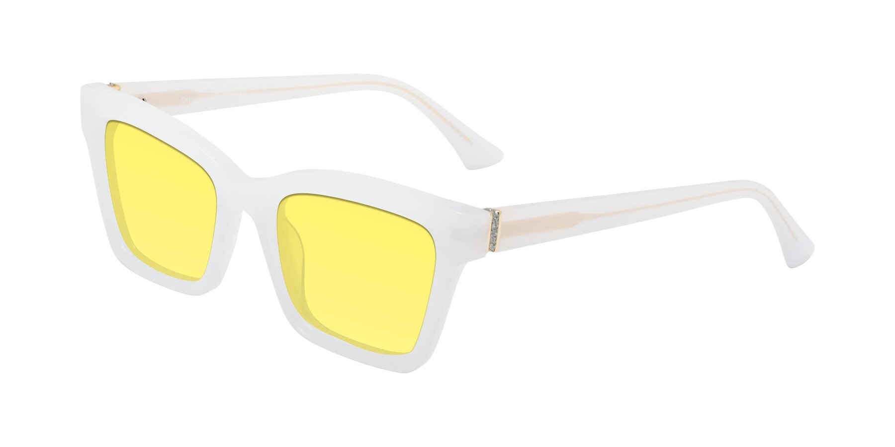 Angle of OHare in Snow White with Medium Yellow Tinted Lenses