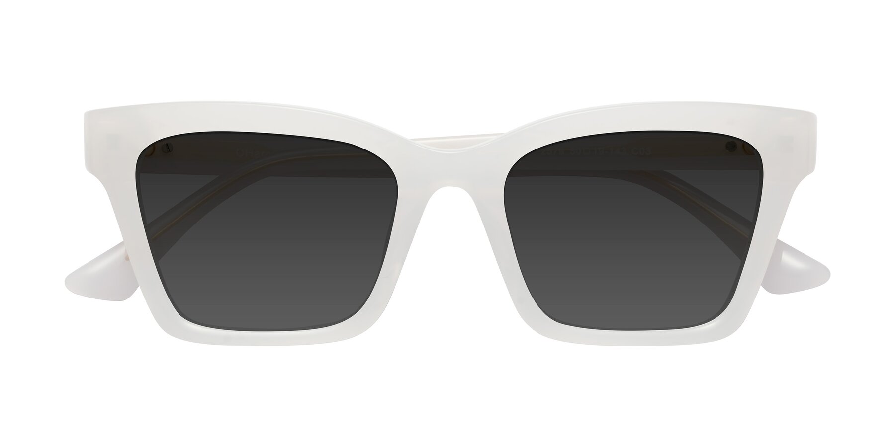 Folded Front of OHare in Snow White with Gray Tinted Lenses