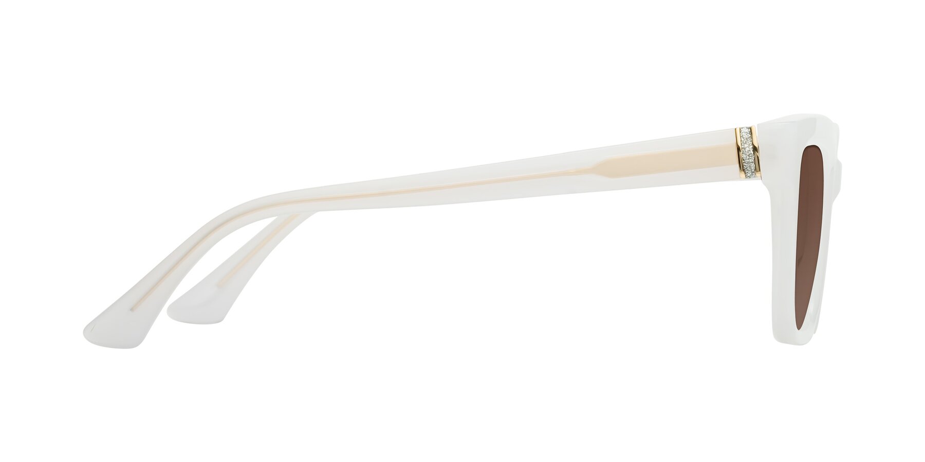 Side of OHare in Snow White with Brown Tinted Lenses