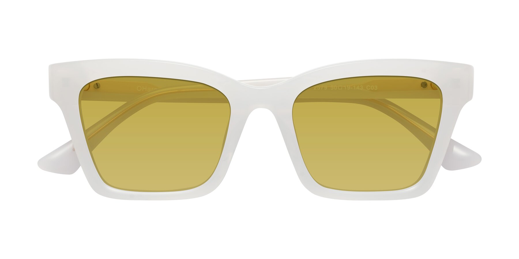 Folded Front of OHare in Snow White with Champagne Tinted Lenses