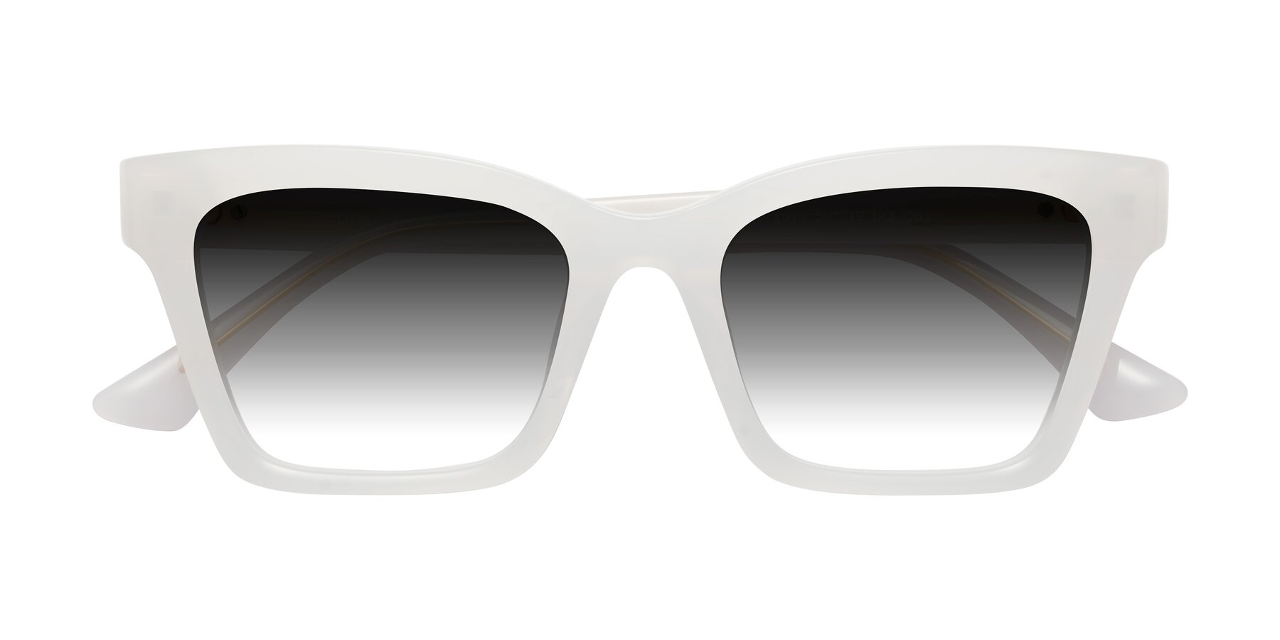 Folded Front of OHare in Snow White with Gray Gradient Lenses