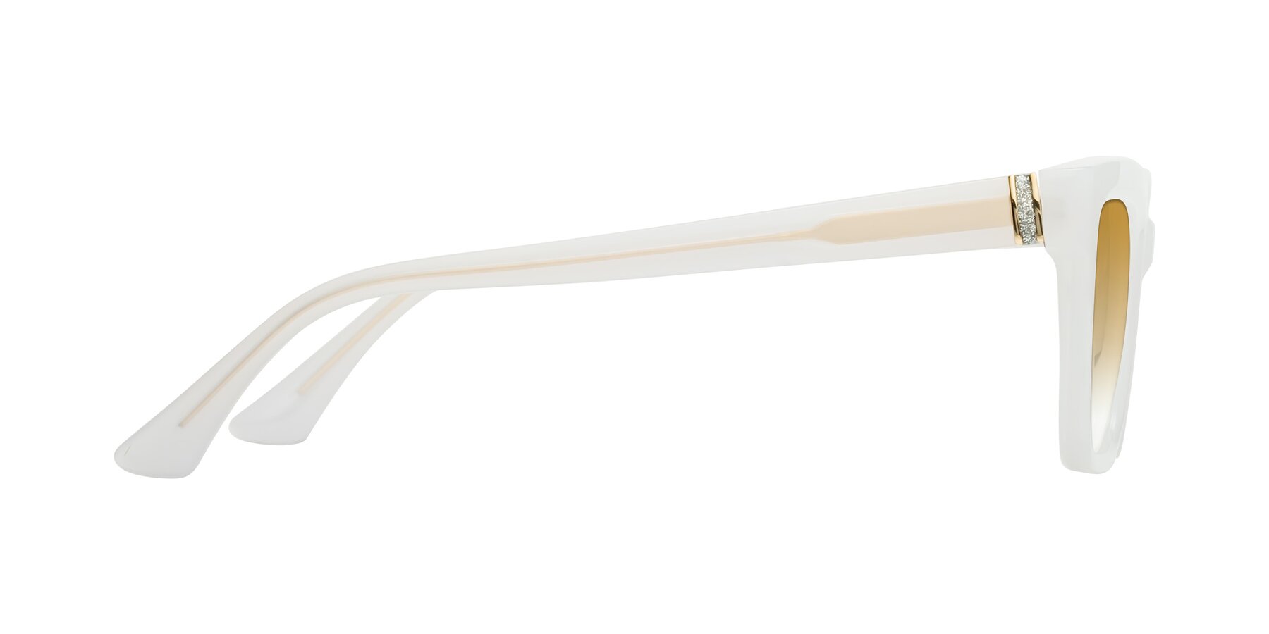 Side of OHare in Snow White with Champagne Gradient Lenses