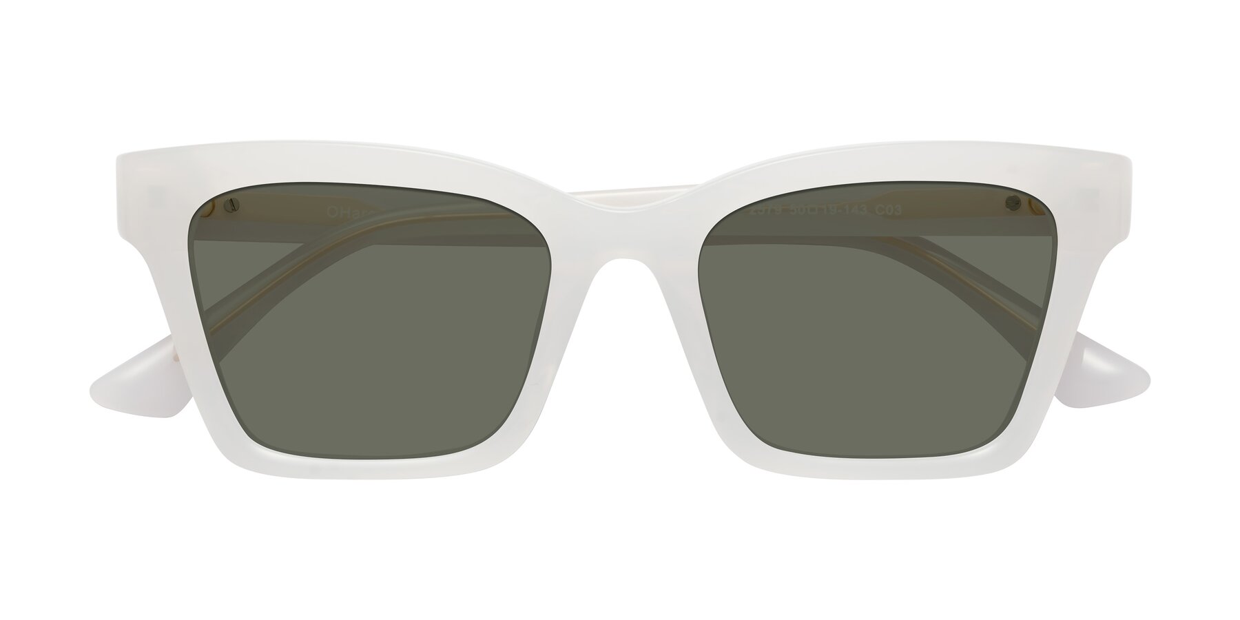Folded Front of OHare in Snow White with Gray Polarized Lenses