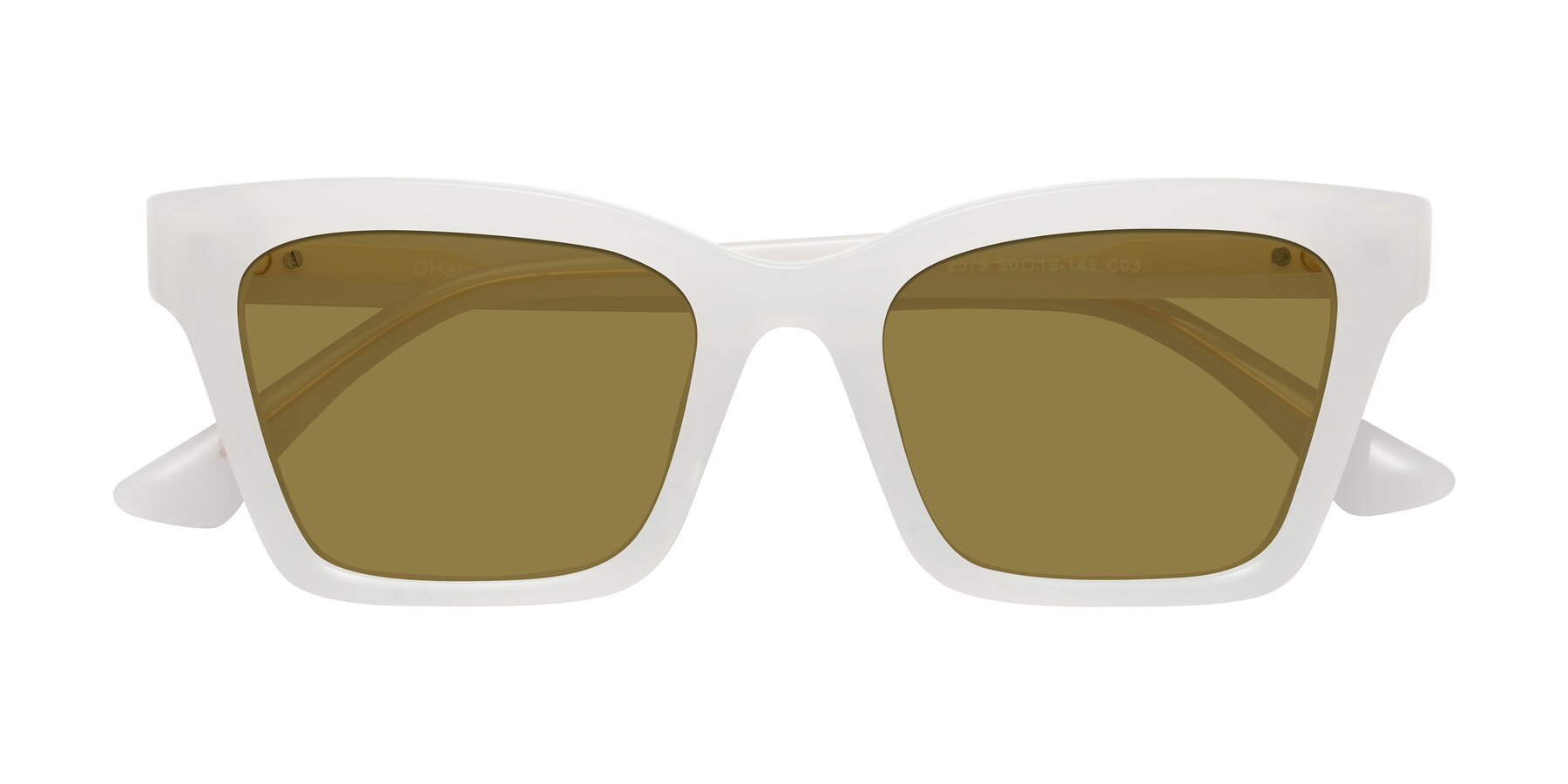 Folded Front of OHare in Snow White with Brown Polarized Lenses