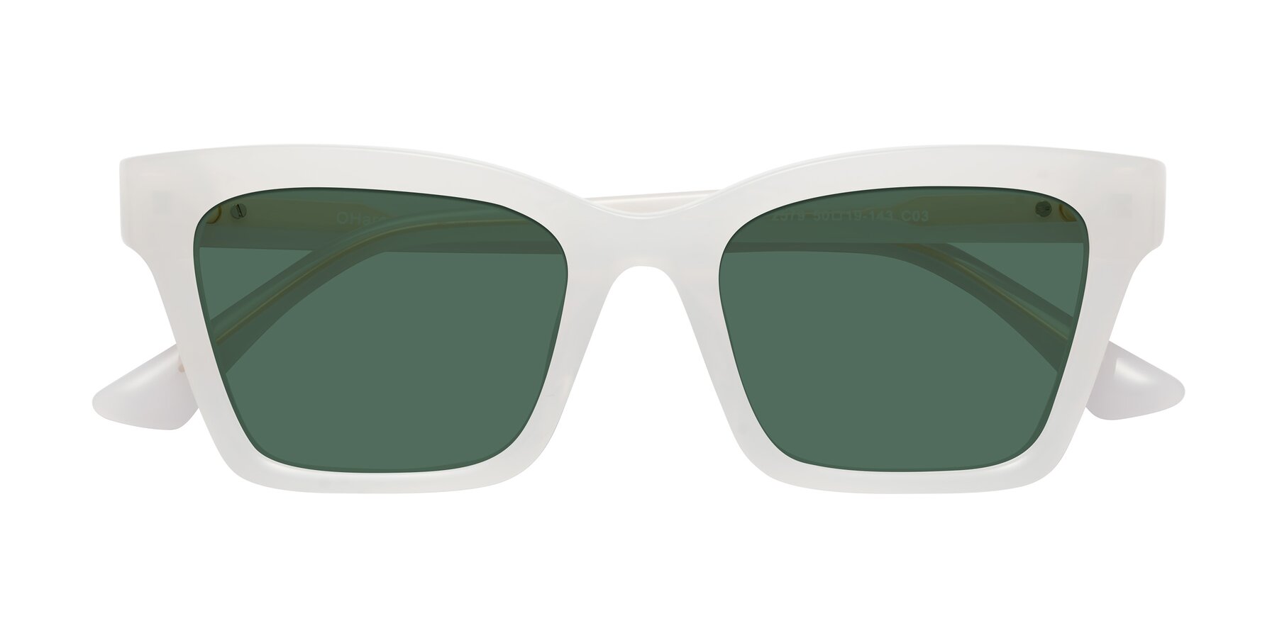 Folded Front of OHare in Snow White with Green Polarized Lenses