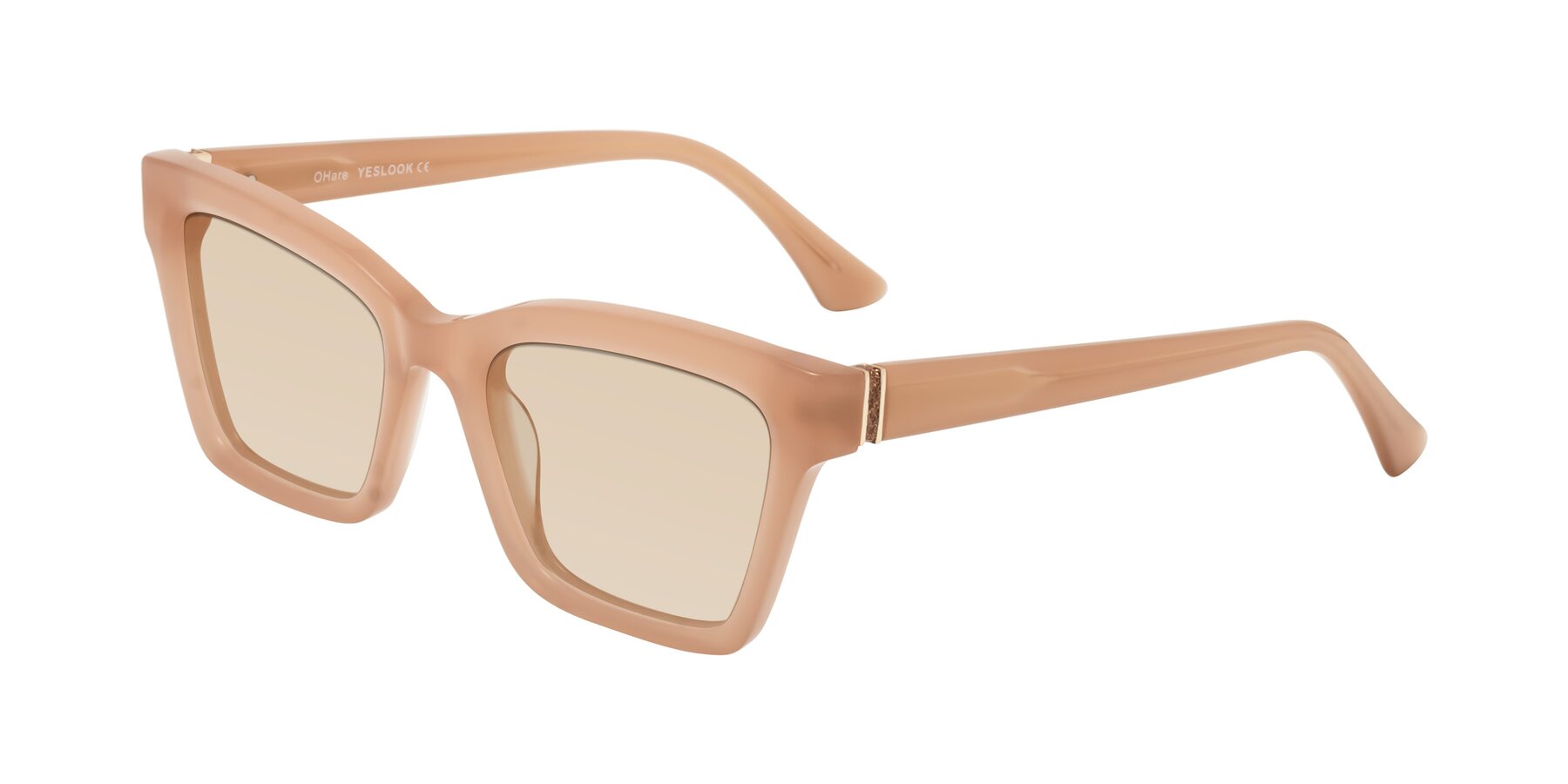 Angle of OHare in Peach with Light Brown Tinted Lenses