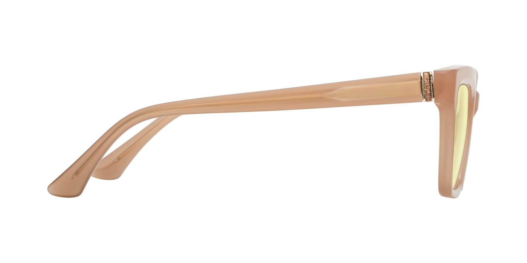 Side of OHare in Peach with Light Yellow Tinted Lenses