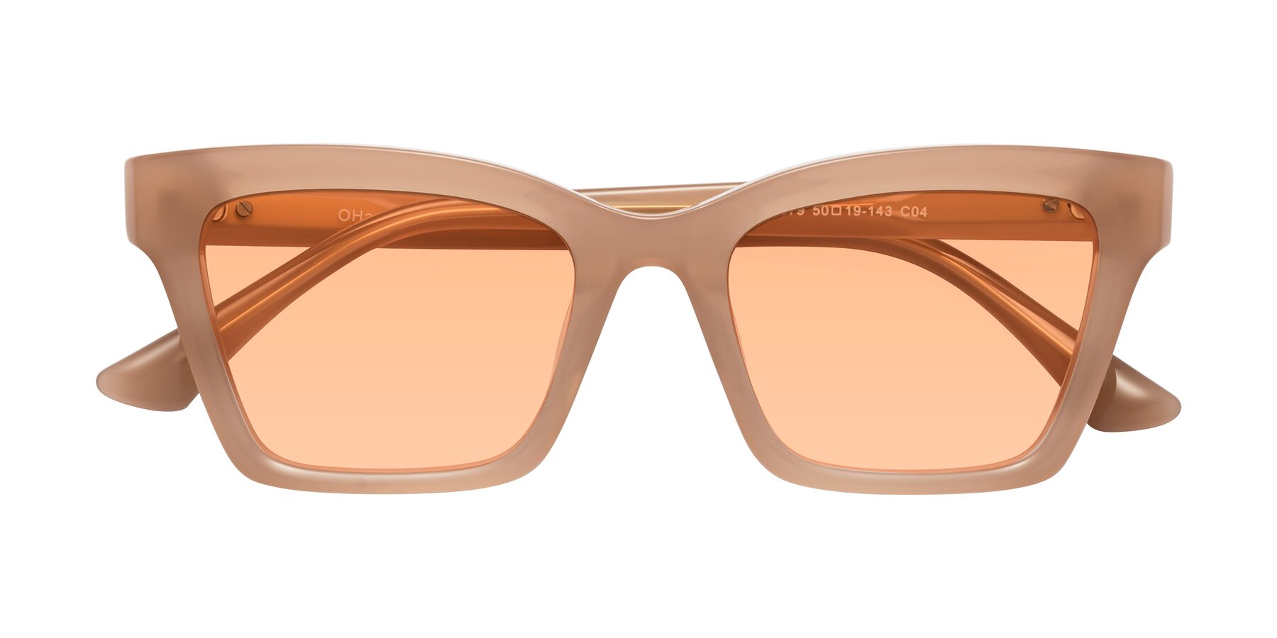 Folded Front of OHare in Peach with Light Orange Tinted Lenses