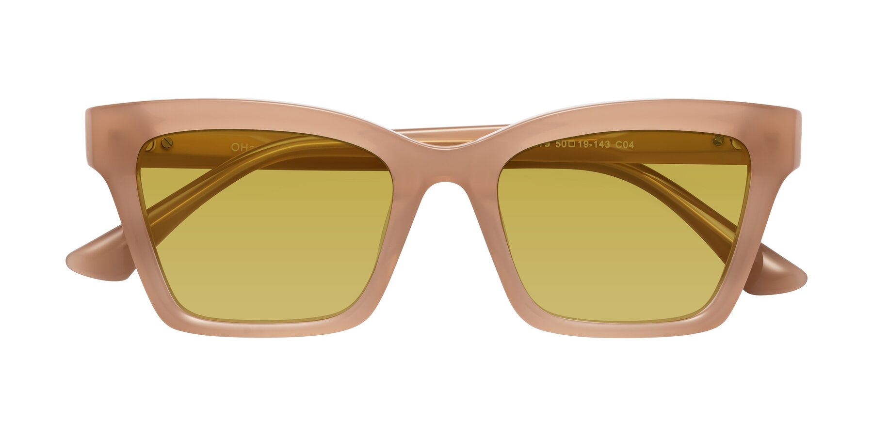 Folded Front of OHare in Peach with Champagne Tinted Lenses