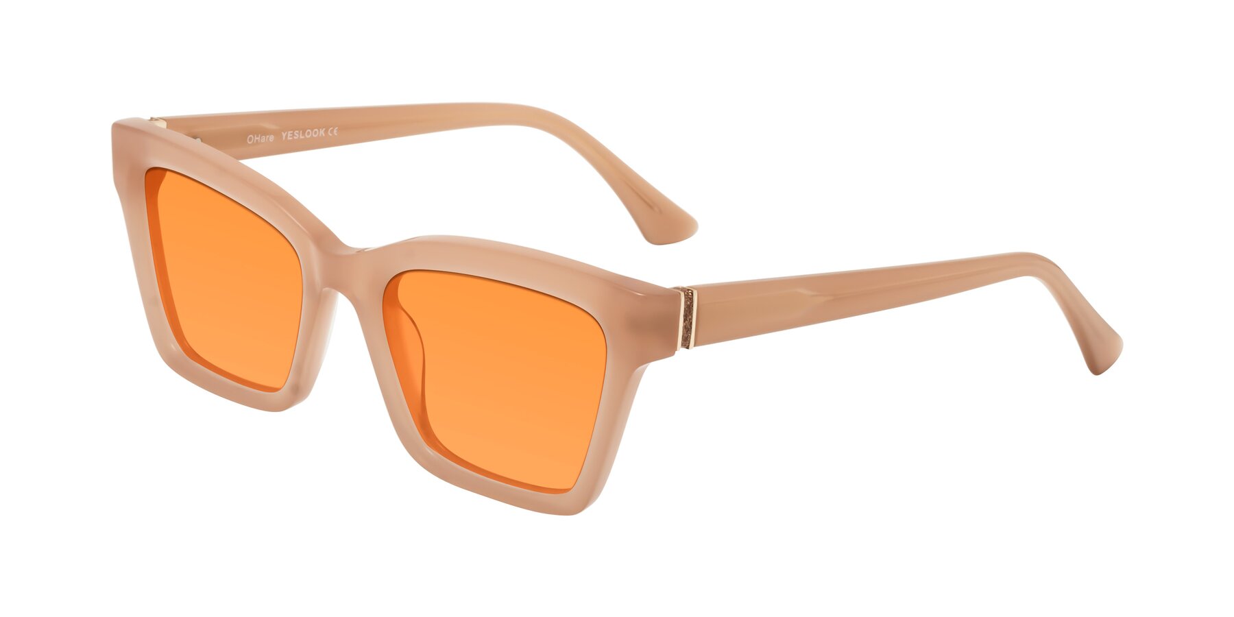 Angle of OHare in Peach with Orange Tinted Lenses