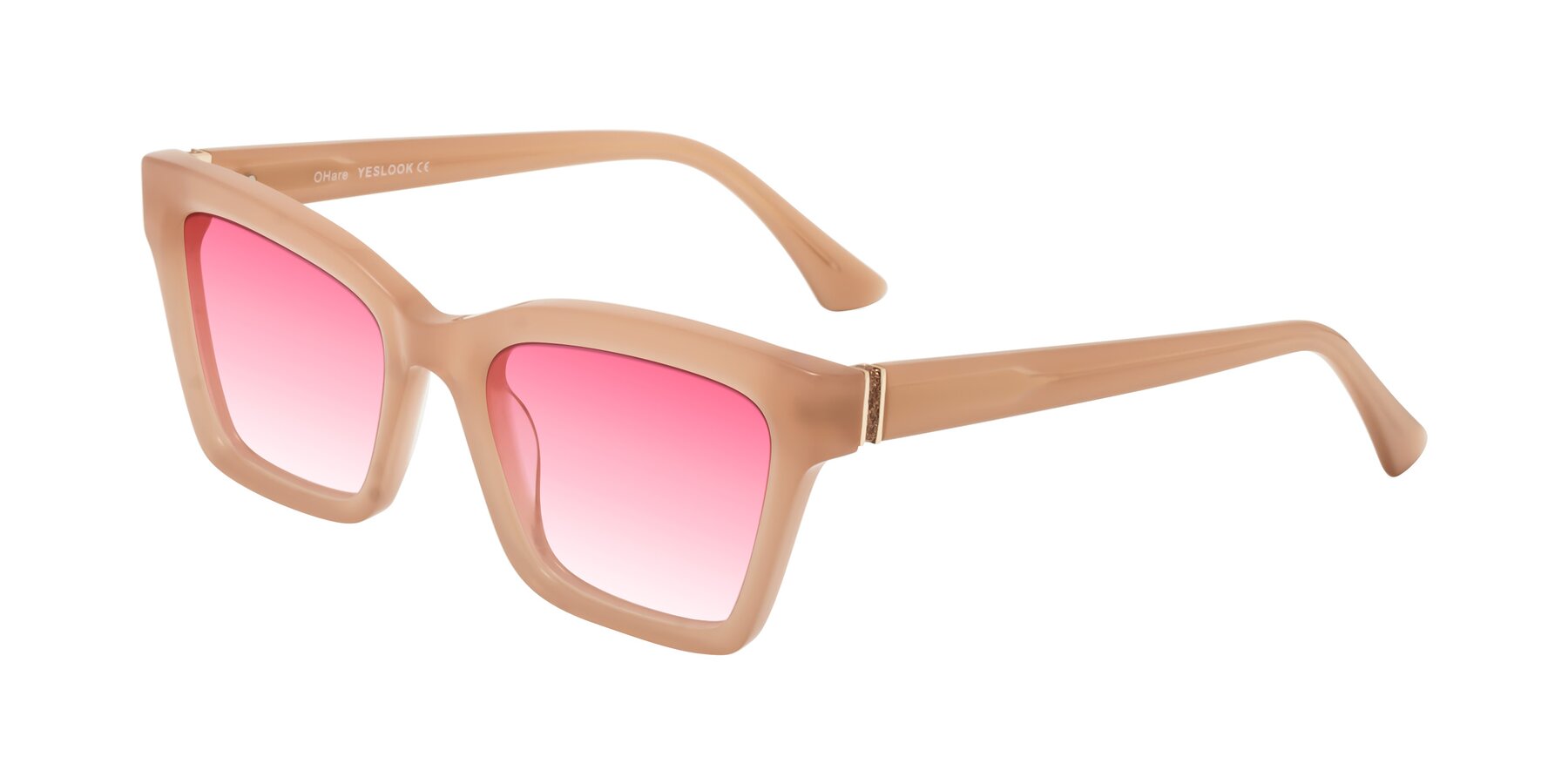 Angle of OHare in Peach with Pink Gradient Lenses