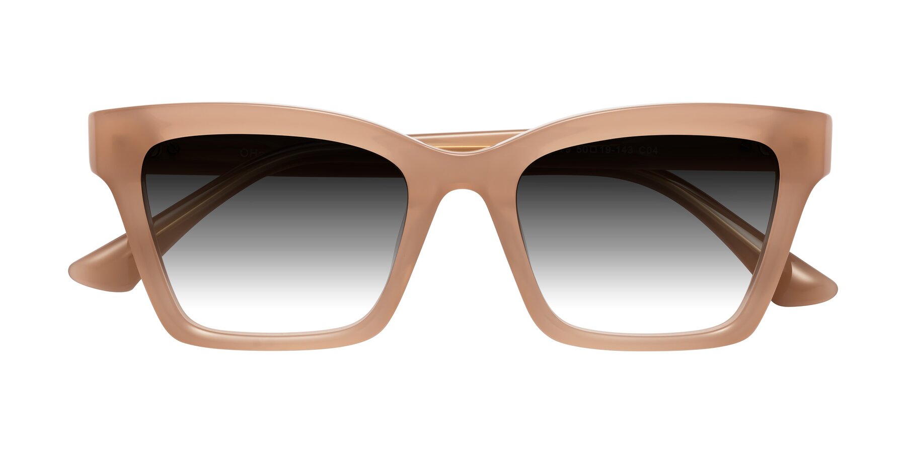Folded Front of OHare in Peach with Gray Gradient Lenses