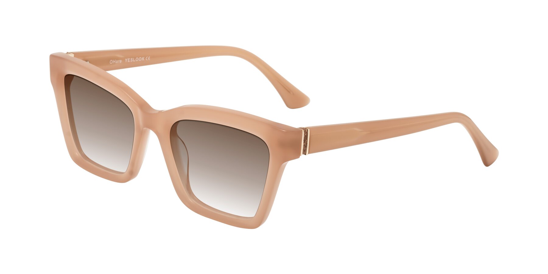 Angle of OHare in Peach with Brown Gradient Lenses