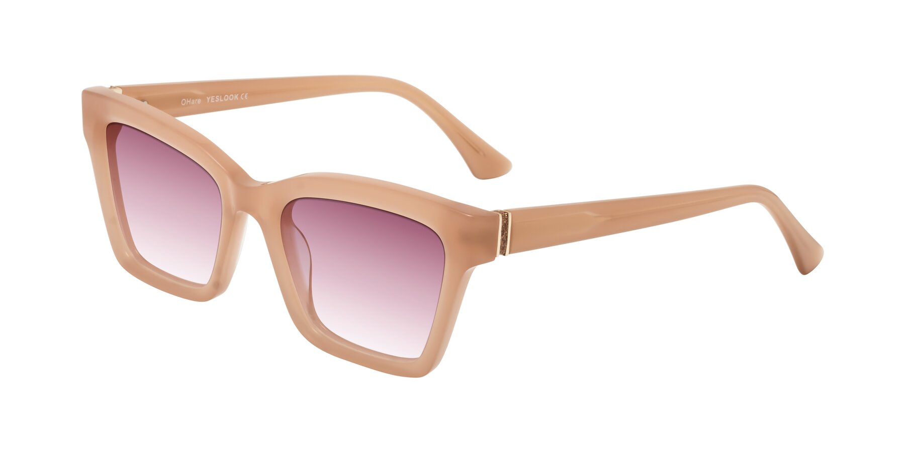 Angle of OHare in Peach with Wine Gradient Lenses