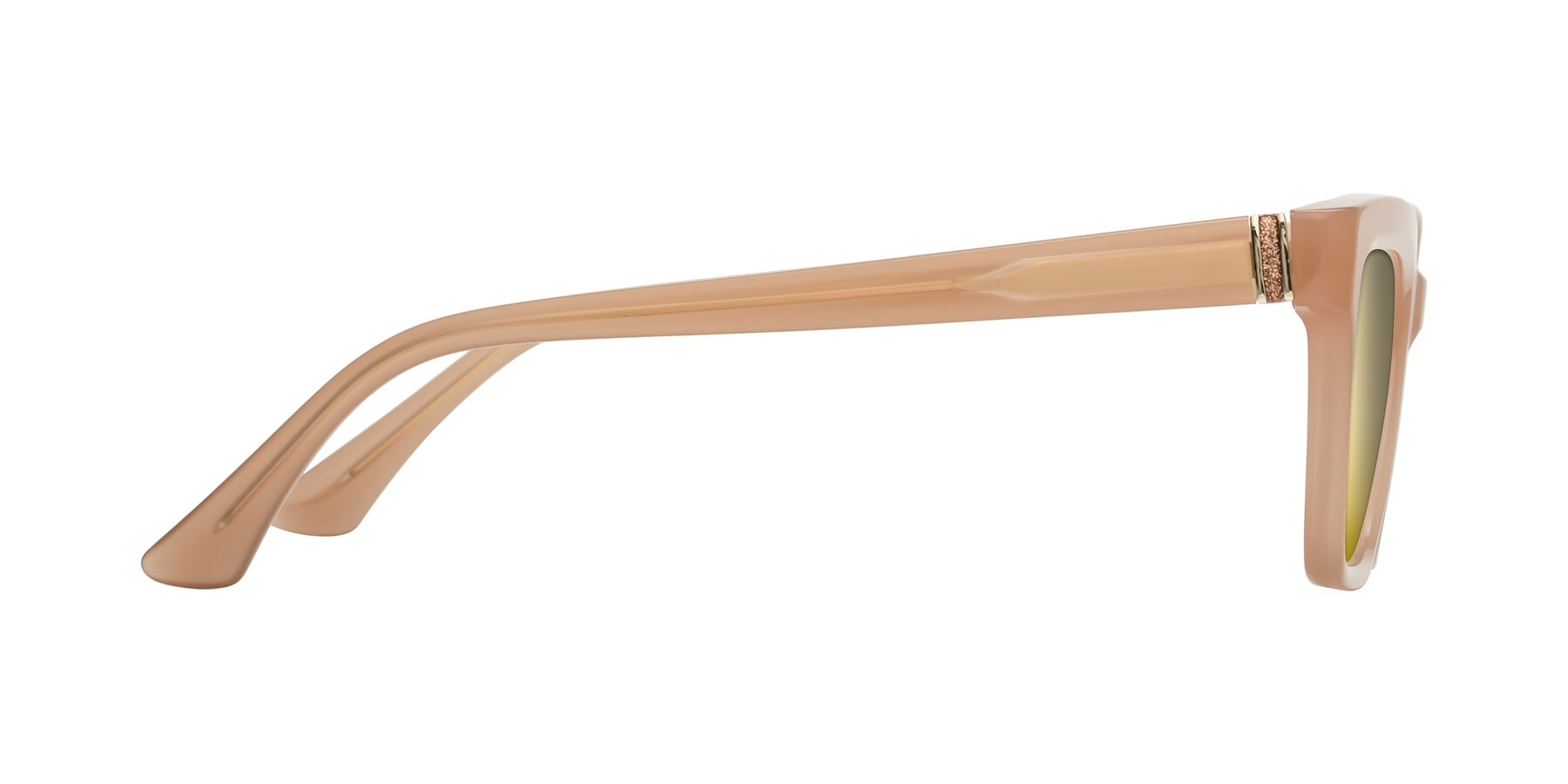Side of OHare in Peach with Gold Mirrored Lenses