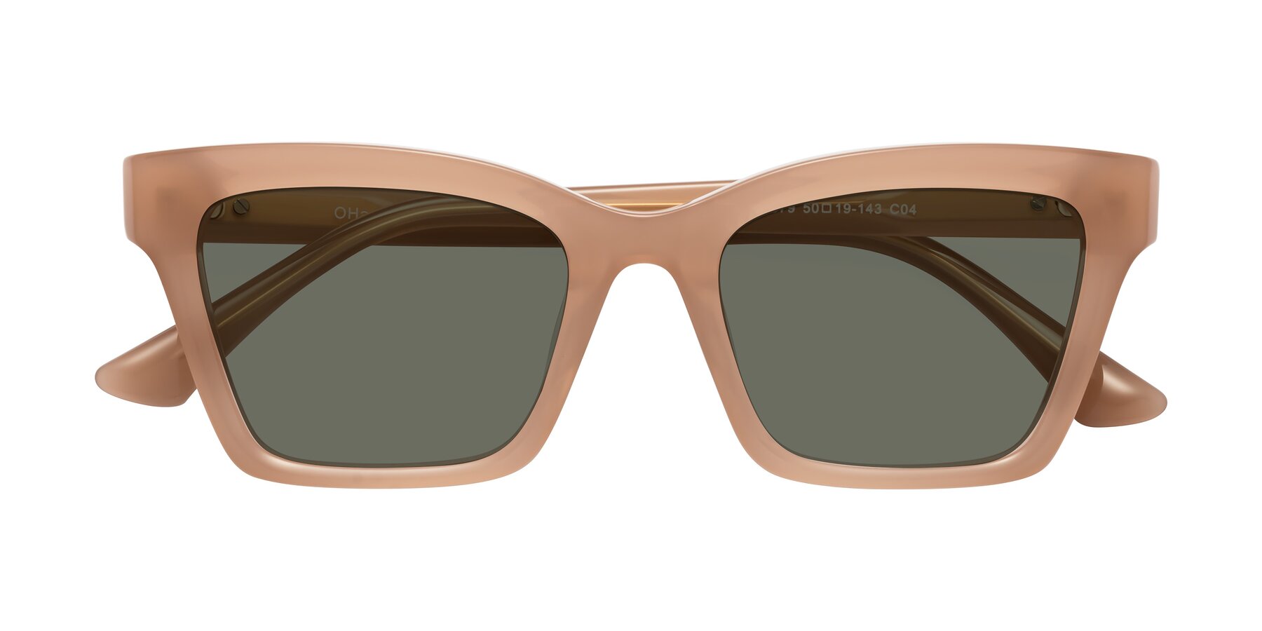 Folded Front of OHare in Peach with Gray Polarized Lenses