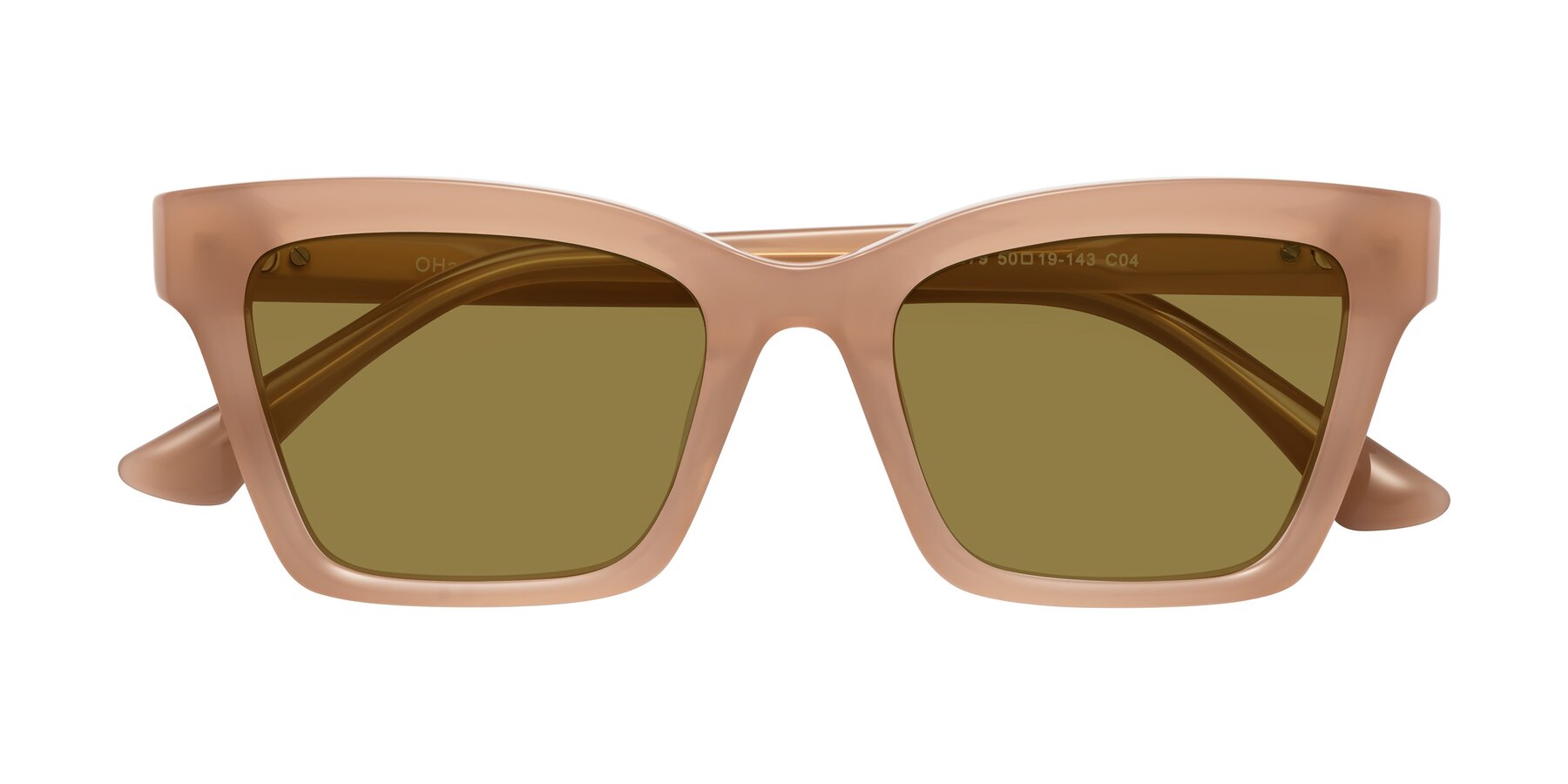 Folded Front of OHare in Peach with Brown Polarized Lenses