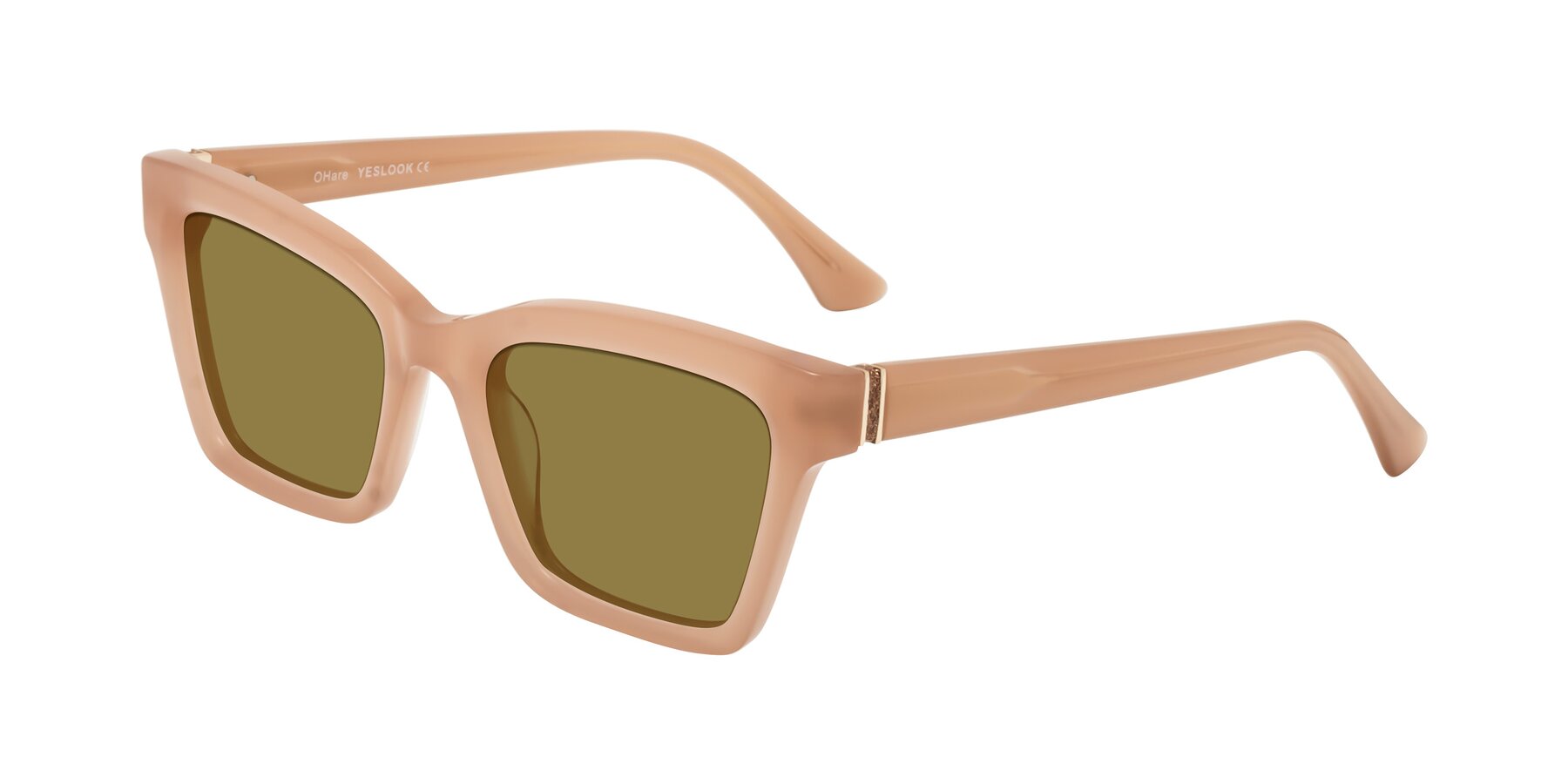 Angle of OHare in Peach with Brown Polarized Lenses