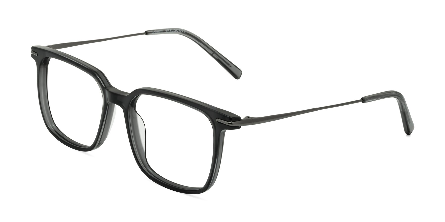 Angle of Schmitt in Gray with Clear Eyeglass Lenses