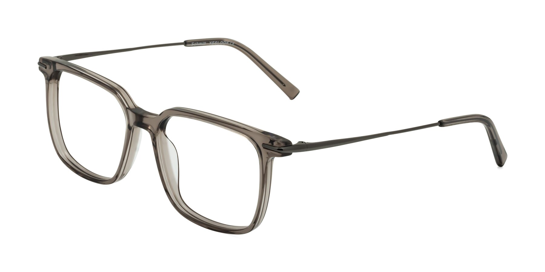 Angle of Schmitt in Light Gray with Clear Eyeglass Lenses
